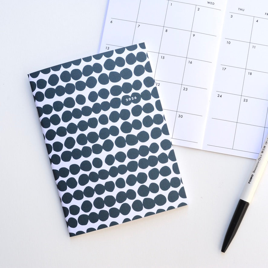 2026 Small Monthly Planner - Pebbles