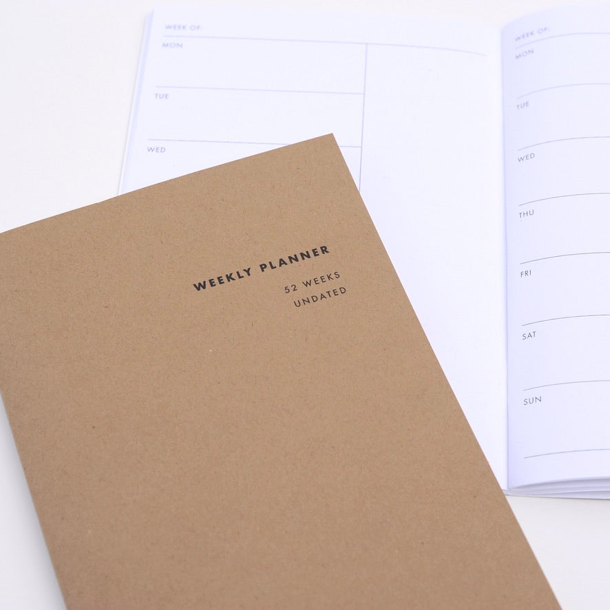 Undated Pocket Weekly Planner - Kraft