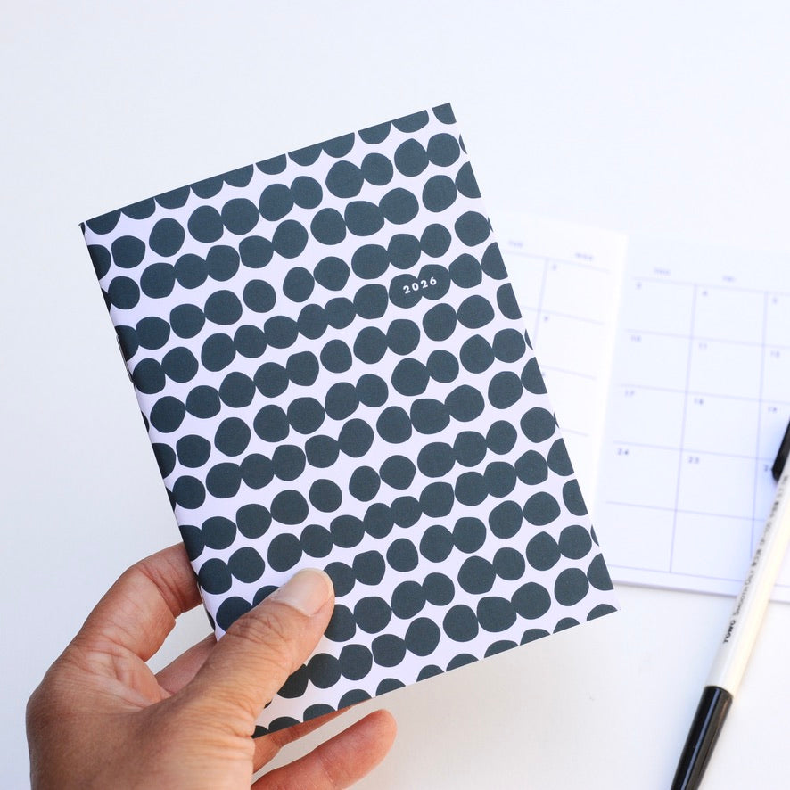 2026 Small Monthly Planner - Pebbles