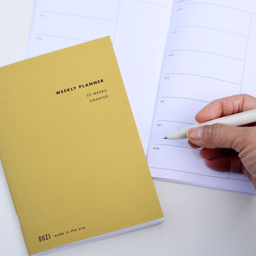 Undated Pocket Weekly Planner - Mustard