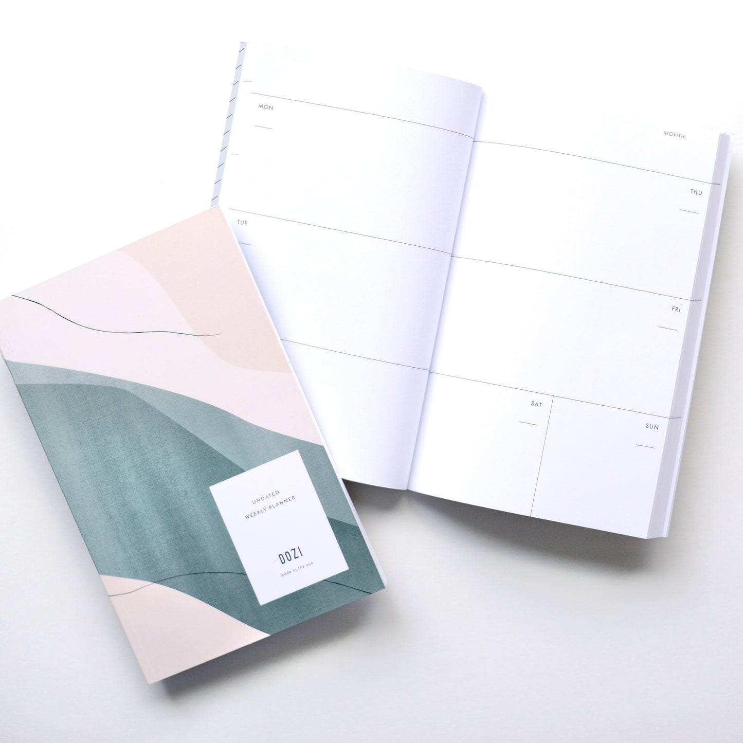 Undated Weekly Planner - Indigo Strokes