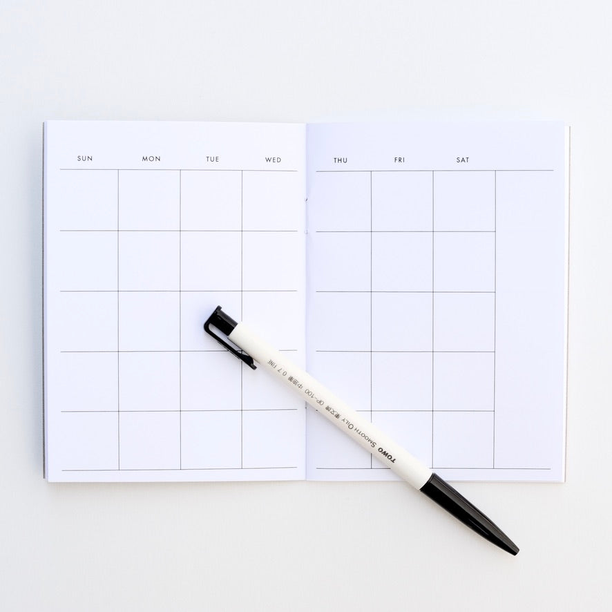 Undated Small Monthly Planner - Kraft