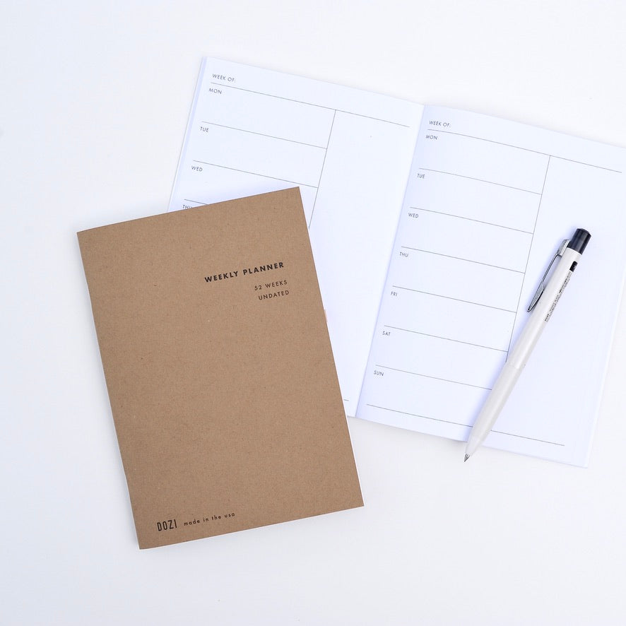 Undated Pocket Weekly Planner - Kraft