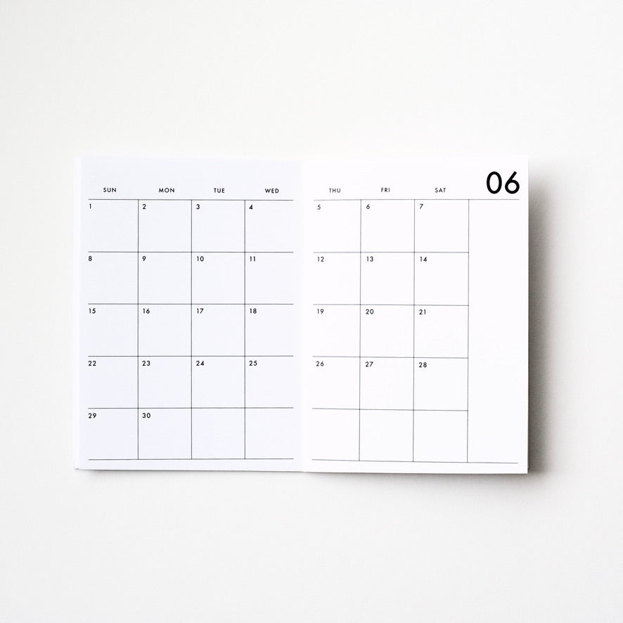 2026 Small Monthly Planner - Green Stripes