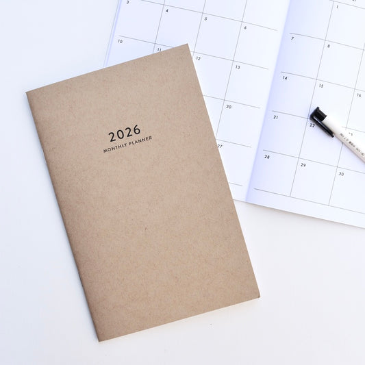 2026 Big Monthly Planner - Kraft
