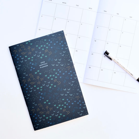 2026 Big Monthly Planner - Midnight Garden