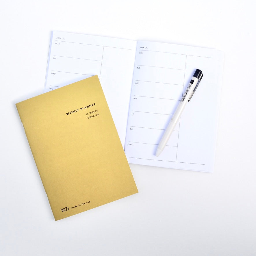 Undated Pocket Weekly Planner - Mustard