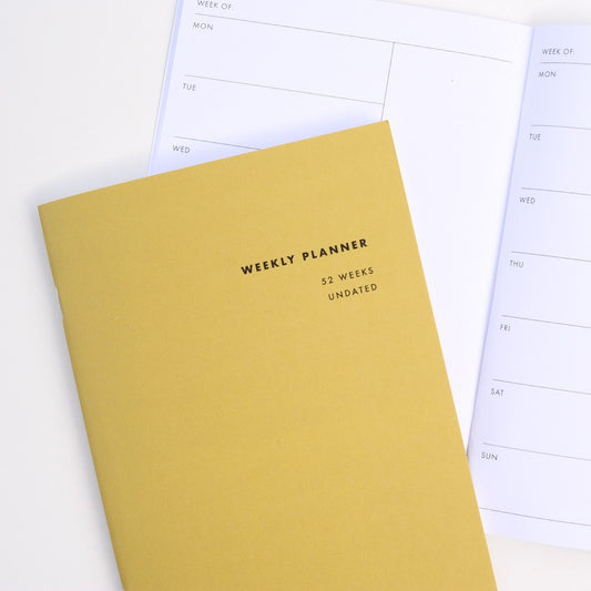 Undated Pocket Weekly Planner - Mustard