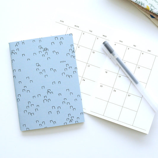 2024 Small Monthly Planner - Blue