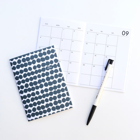 2026 Small Monthly Planner - Pebbles