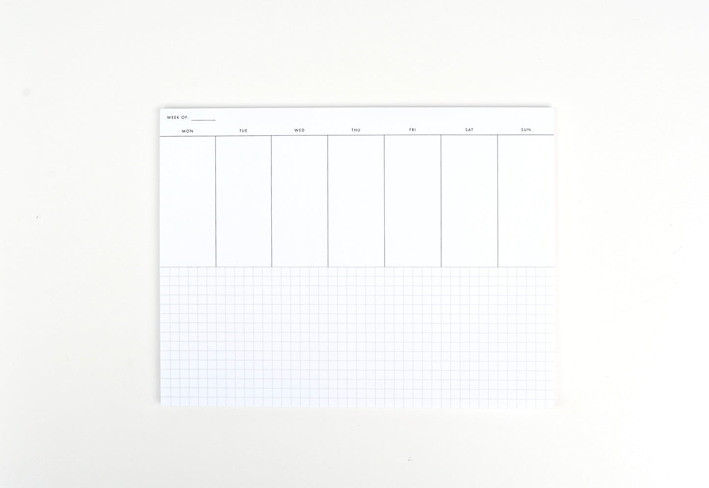 Weekly Planner Notepad - Vertical Layout with Grid