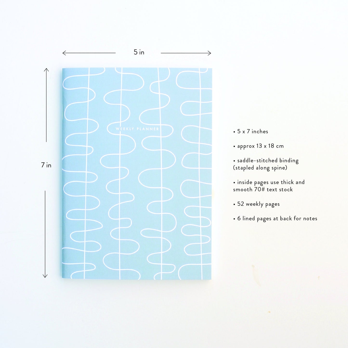 Undated Pocket Weekly Planner - Blue