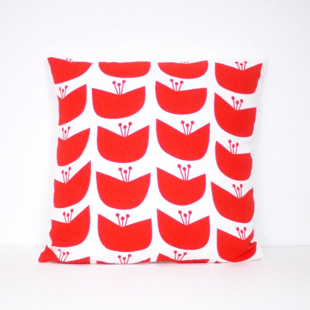 Linen Pillow Cover - BLOSSOM poppy