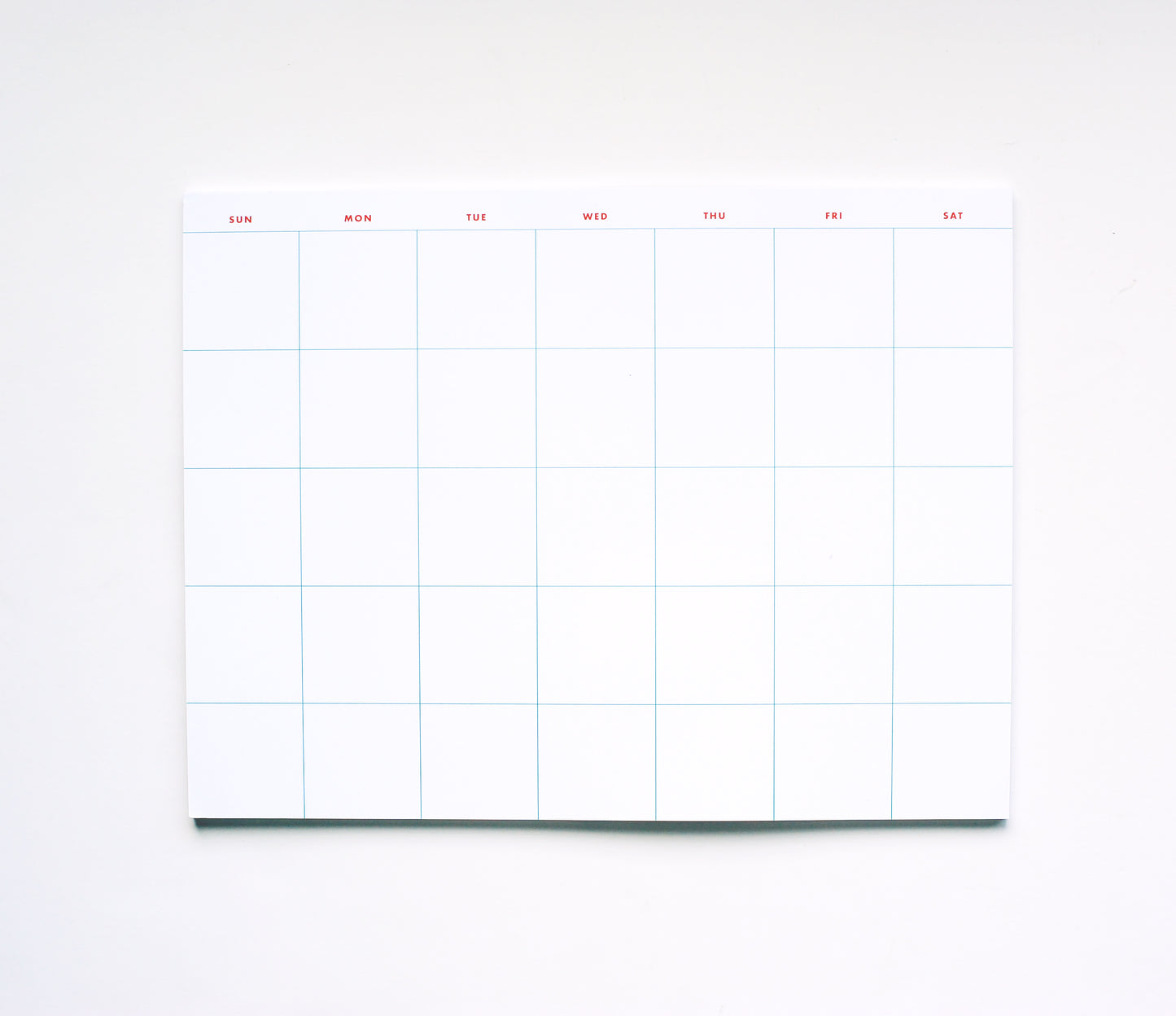 Monthly Notepad Planner - Small Red/Blue